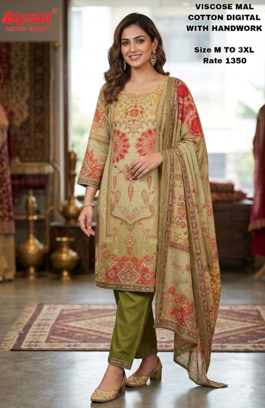 COTTON Collection By BIPSON PRINTS Stylish Beautiful Colourful Pure Viscose Mal Cotton Dresses At Wholesale Price